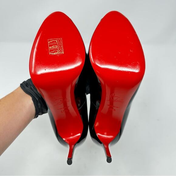 Christian Louboutin New Very Prive Patent Leather Heels Pumps Size 37.5 - Picture 3 of 13